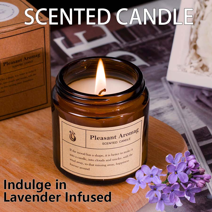 Coconut Wax Flake - 1 Stück Lavendel-Duftkerze, Rauchfreie Aromakerze, Kuchenkerze