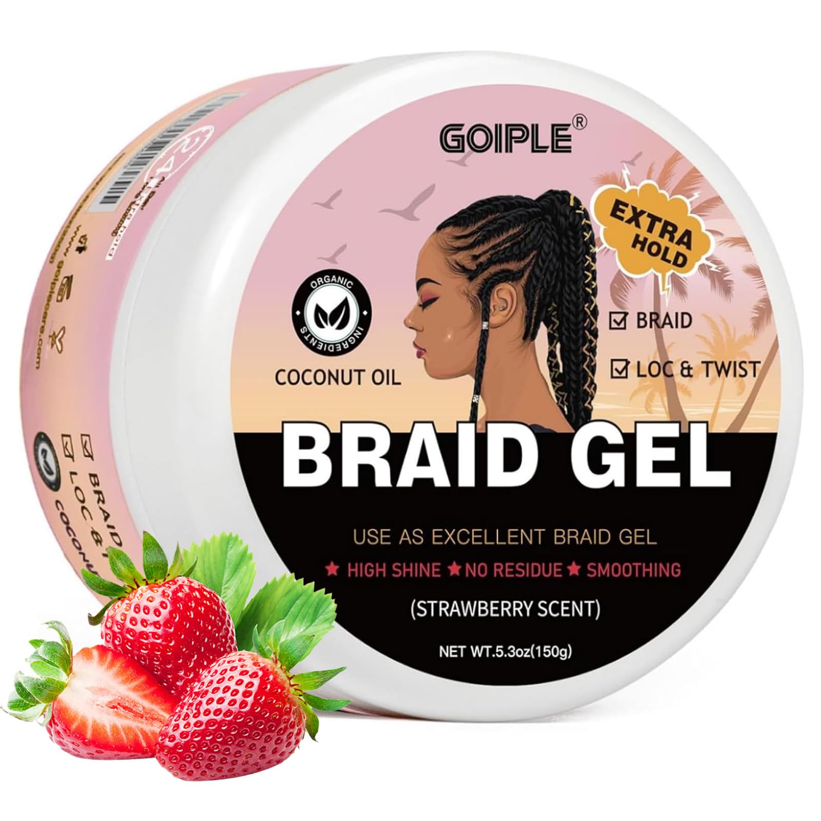 Coconut Wax Flake - GOIPLE 5,3 Unzen Erdbeerduft-Zopfgel mit Kokosnussöl