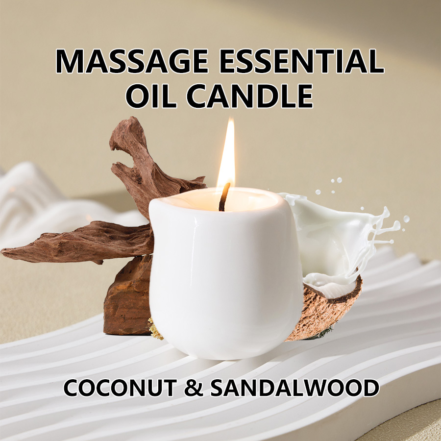Coconut Wax Flake - Fruchtig Duftende Natürliche Massage-Ölkerze Niedrige Temperatur.