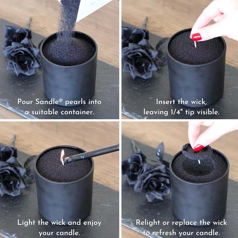 Schwarzer Kerzensand mit Docht – Candle Making Easy Bewertung und Preis