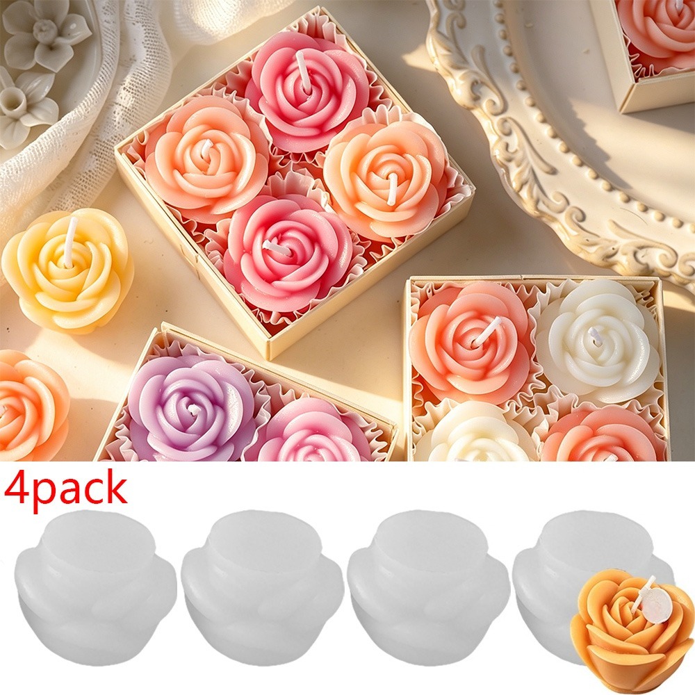 4-teiliges Set Rosenkerzen-Sil – Candle Making Date Bewertung und Preis