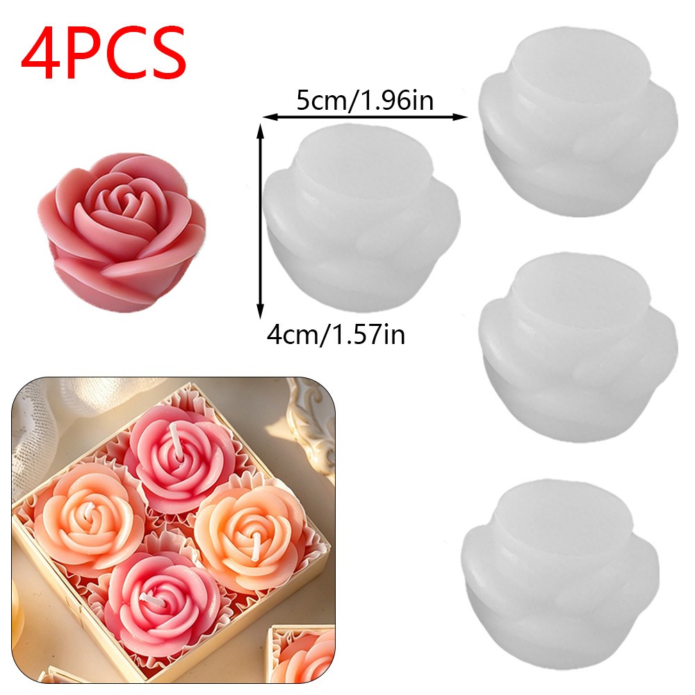 4-teiliges Set Rosenkerzen-Sil – Candle Making Date Bewertung und Preis