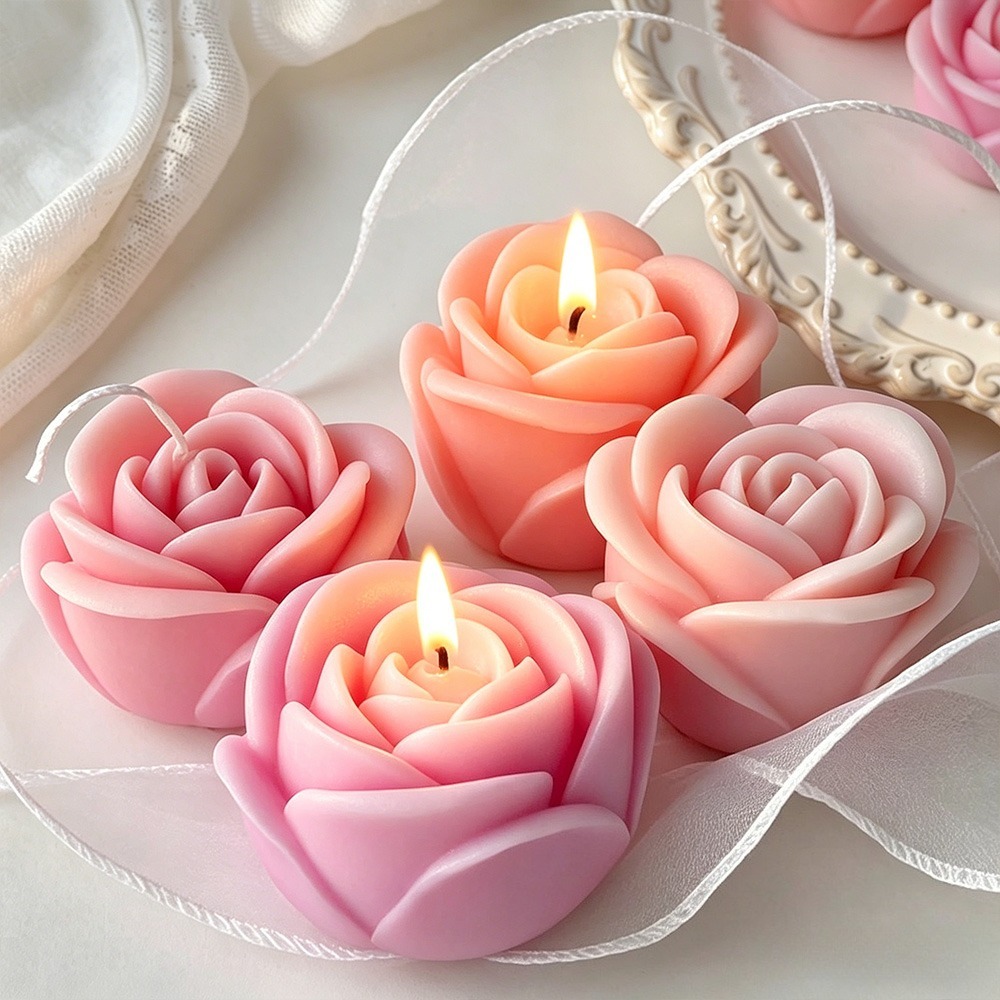 4-teiliges Set Rosenkerzen-Sil – Candle Making Date Bewertung und Preis